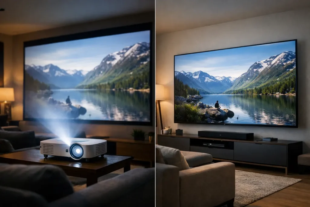 Projector vs Big Screen TV: Which Fits Best?