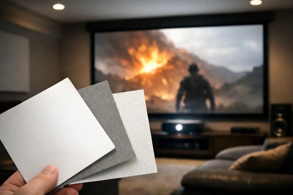 Best Projector Screen Materials for Home Theaters