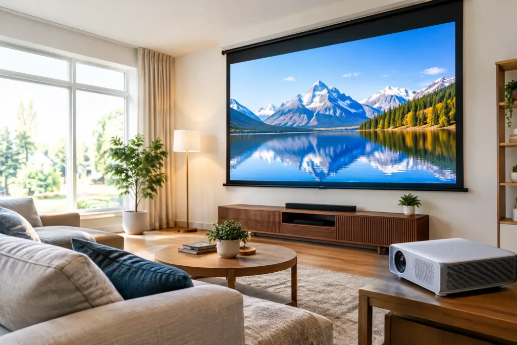 Best Projector Screens for Bright Rooms at Home